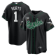 Men's Philadelphia Eagles #1 Jalen Hurts Black Baseball Stitched Jersey