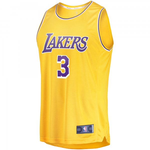 Men's Los Angeles Lakers Anthony Davis Fanatics Gold Fast Break Replica Player Jersey - Icon Edition