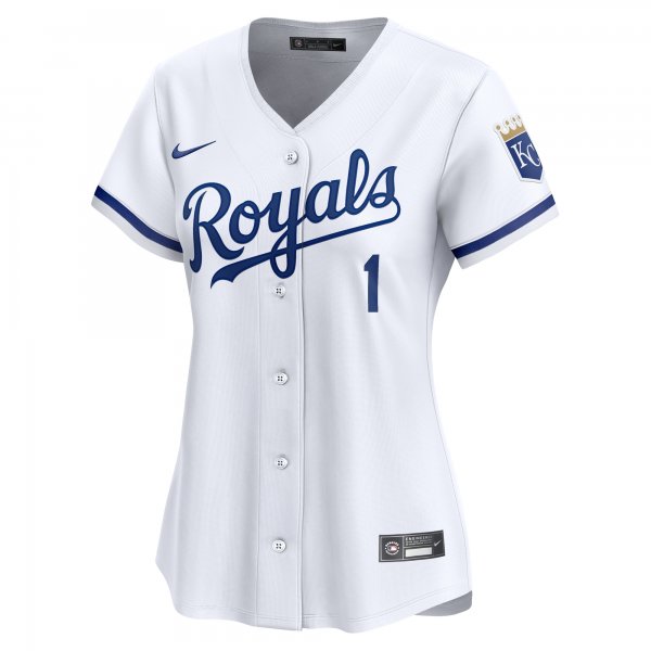 Women's Kansas City Royals Nike White #1 Mom Home Limited Jersey