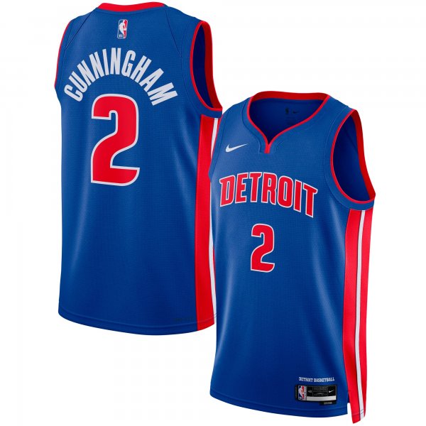 Unisex Detroit Pistons Cade Cunningham Nike Blue Swingman Jersey - Icon Edition