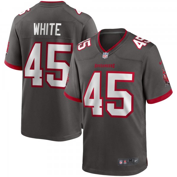 Men's Tampa Bay Buccaneers Devin White Nike Pewter Game Jersey