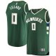 Youth Milwaukee Bucks Damian Lillard Fanatics Hunter Green Fast Break Player Jersey - Icon Edition