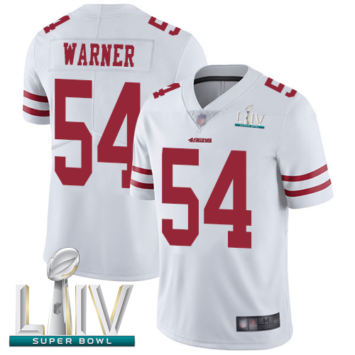 San Francisco 49ers #54 Fred Warner White Super Bowl LIV Bound Men's Stitched NFL Vapor Untouchable Limited Jersey