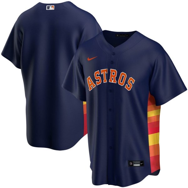 Men's Nike Houston Astros Blank Navy Alternate 2020 MLB Jersey