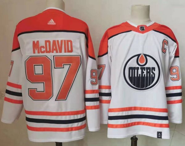 Men's #97 Connor McDavid Edmonton Oilers White NHL Jersey