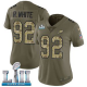 Women's Nike NFL Philadelphia Eagles #92 Reggie White Limited Olive/Camo 2017 Salute to Service Super Bowl LII Jersey