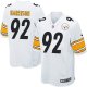 Nike Pittsburgh Steelers #92 James Harrison Men's White Game NFL Road Jersey