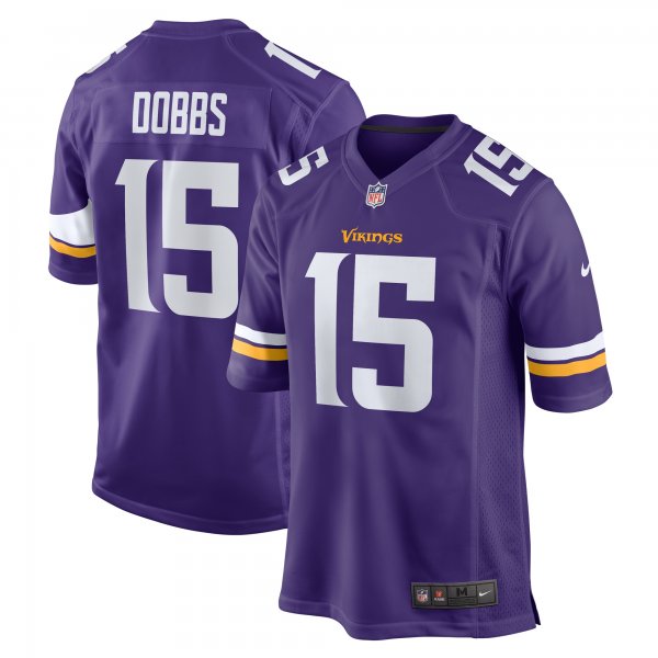 Men's Minnesota Vikings Joshua Dobbs Nike  Purple  Game Jersey