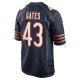 Men's Chicago Bears DeMarquis Gates Nike Navy Game Player Jersey