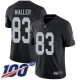 Men's Nike Oakland Raiders #83 Darren Waller Limited Home Black 100th Season Vapor Untouchable NFL Jersey