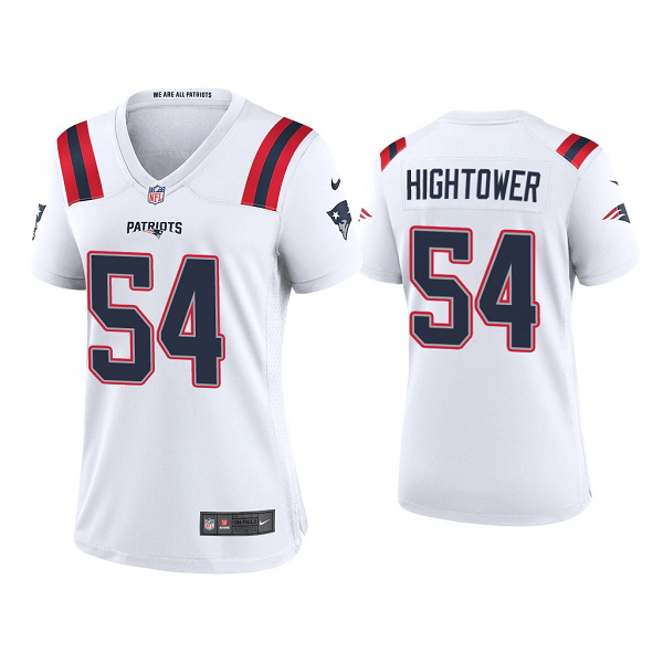 Men's Nike New England Patriots #54 Dont'a Hightower 2020 White Game Jersey