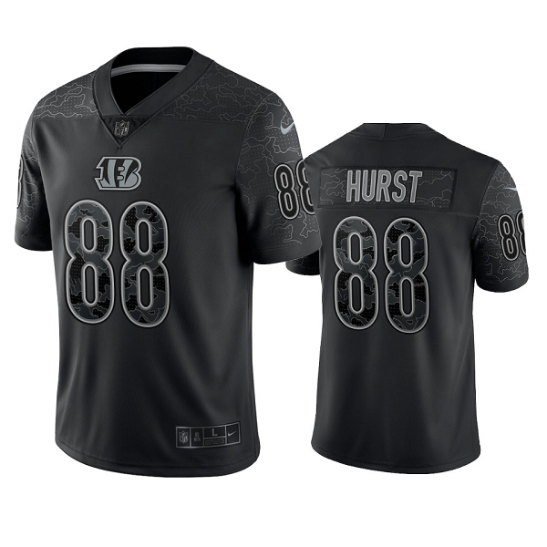 Cincinnati Bengals Hayden Hurst Black Reflective Limited Jersey #88