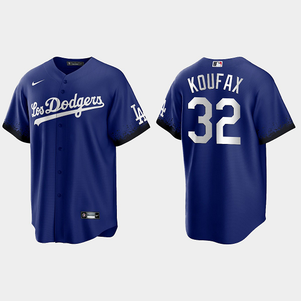 Los Angeles Dodgers Sandy Koufax 2021 City Connect Replica Jersey - Royal