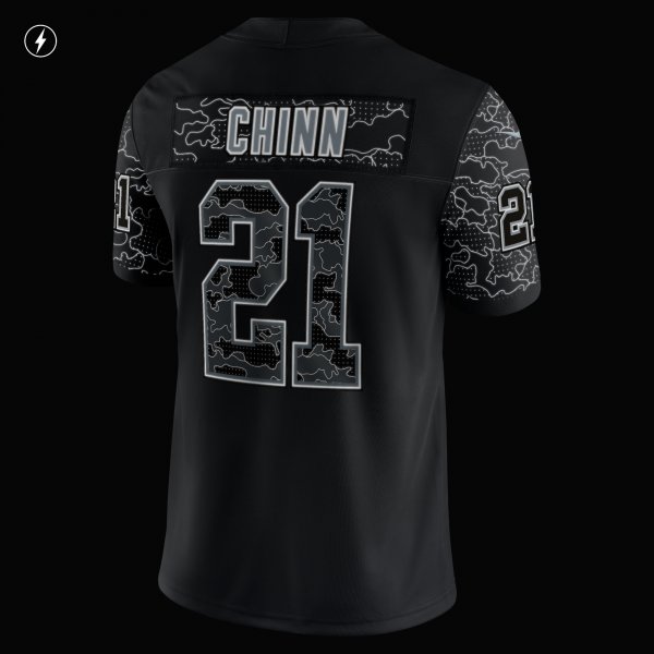 Men's Carolina Panthers Jeremy Chinn Nike Black RFLCTV Limited Jersey