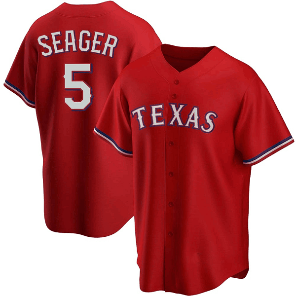 Youth Texas Rangers #5 Corey Seager Red Alternate Jersey