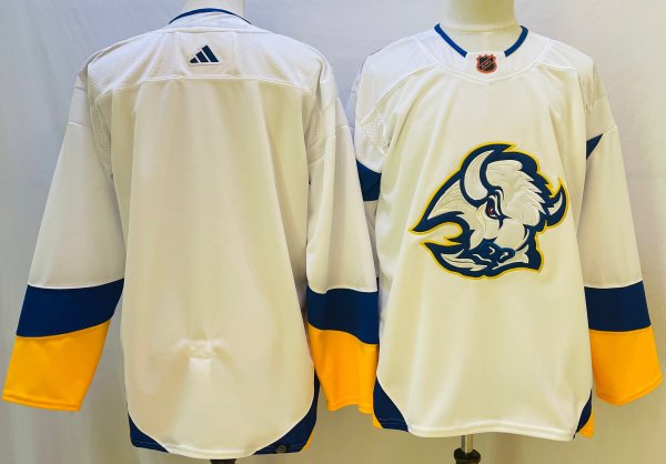 Men's Buffalo Sabres White Blank NHL Jersey