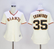 San Francisco Giants #35 Brandon Crawford Cream Home Women's Stitched MLB Jersey