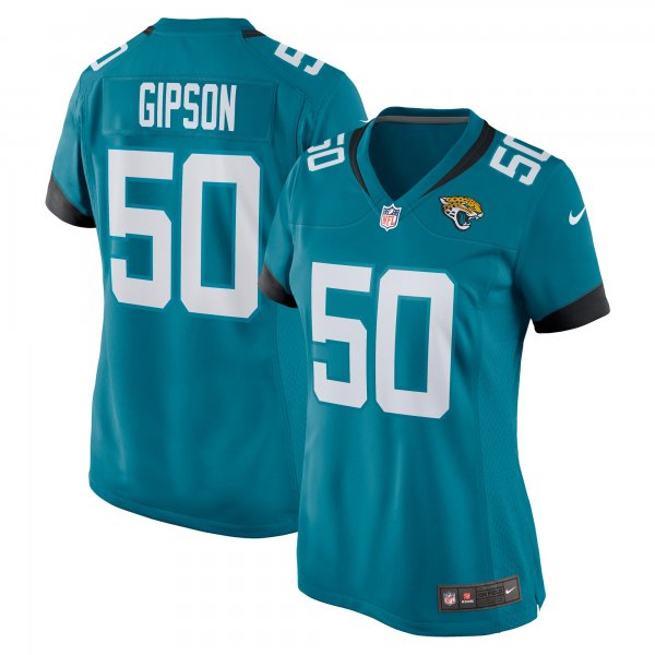 Women's Jacksonville Jaguars Trevis Gipson Nike  Teal Team Game Jersey