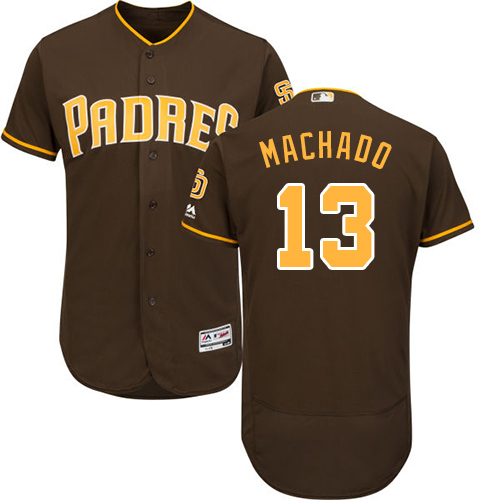 San Diego Padres #13 Manny Machado Brown Flexbase Collection Stitched MLB Jersey