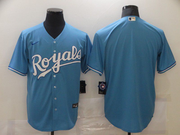 Men Kansas City Royals Blank Light Blue Game Nike MLB Jerseys