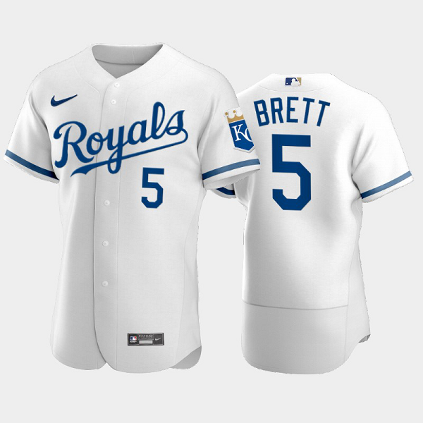 Men's George Brett #5 Kansas City Royals 2022 White MLB Jersey