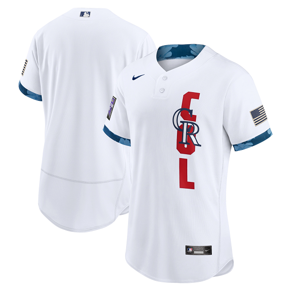 Men's Colorado Rockies Nike White 2021 MLB All-Star Game Jersey