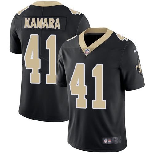 Nike New Orleans Saints #41 Alvin Kamara Black Team Color Youth Stitched NFL Vapor Untouchable Limited Jersey