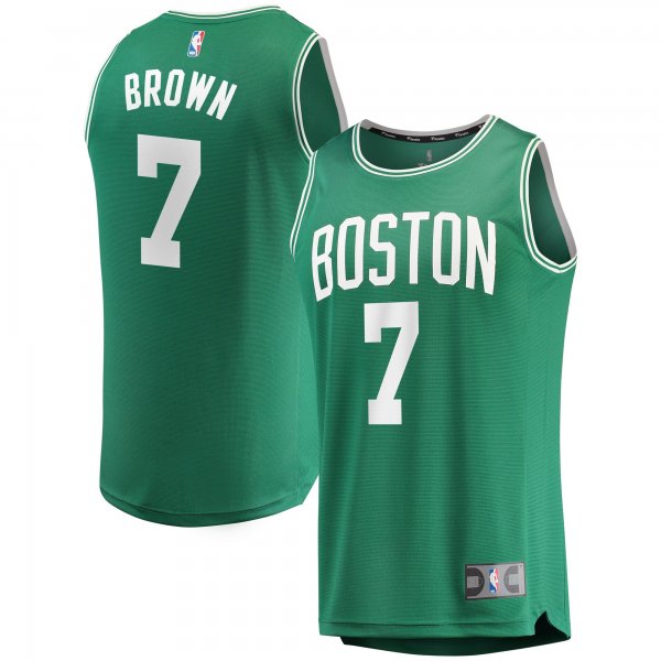 Men's Boston Celtics Jaylen Brown Fanatics Kelly Green Fast Break Replica Jersey - Icon Edition