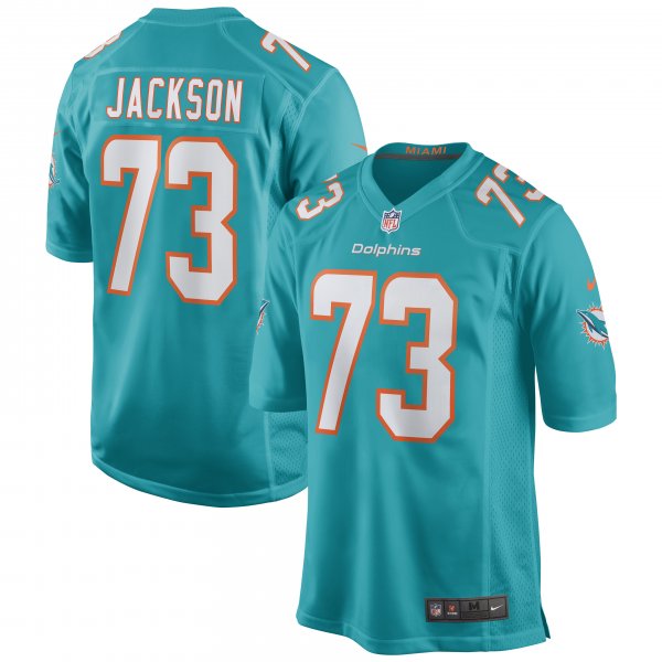 Men's Miami Dolphins Austin Jackson Nike Aqua Player Game Jersey