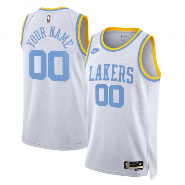 Unisex Los Angeles Lakers Nike White 2022/23 Custom Swingman Jersey - Classic Edition