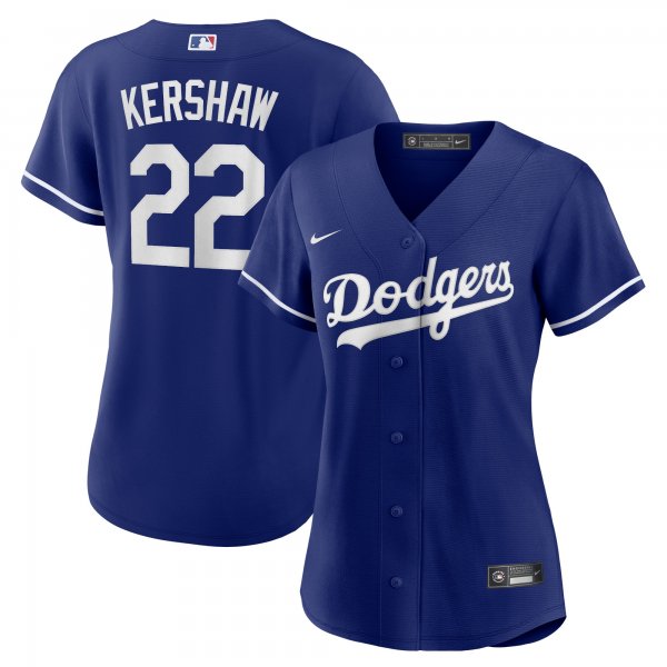 Women's Los Angeles Dodgers Clayton Kershaw Nike Royal Replica Player Jersey