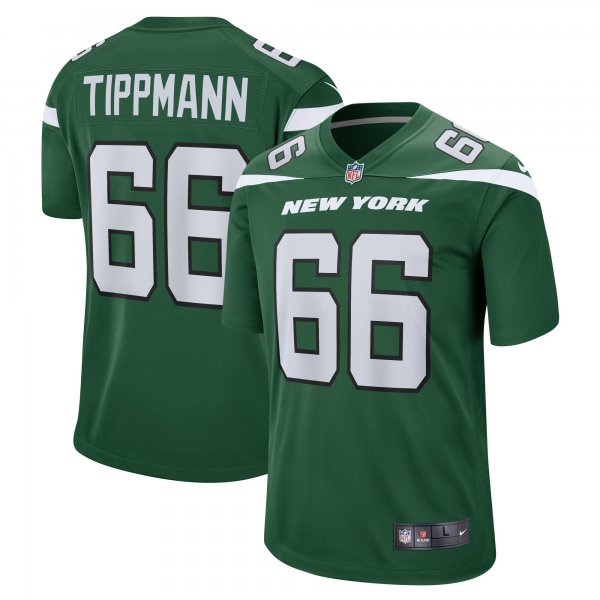 Men's New York Jets Joe Tippmann Nike Gotham Green  Game Jersey