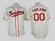 Milwaukee Brewers Cream 1948 Turn Back The Clock Men's Customized Throwback MLB Jersey