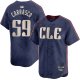 Men's Cleveland Guardians #59 Carlos Carrasco 2024 Navy City Connect Limited MLB Jersey