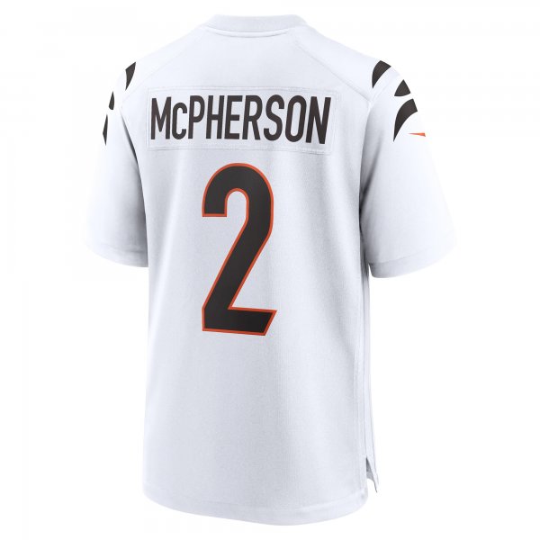 Men's Cincinnati Bengals Evan McPherson Nike White Game Player Jersey