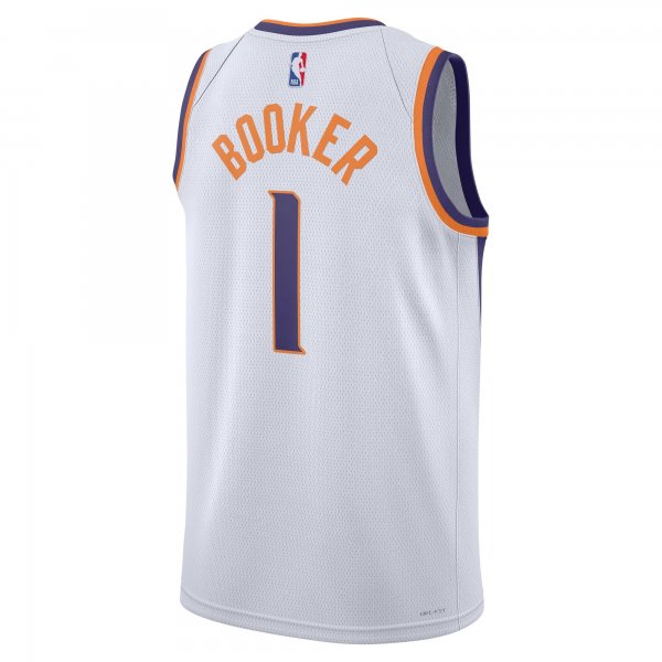 Unisex Phoenix Suns Devin Booker Nike White Swingman Jersey - Association Edition