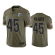 Los Angeles Rams Bobby Wagner Olive 2022 Salute To Service Jersey #45