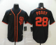 Men's San Francisco Giants #28 Buster Posey Black Stitched MLB Cool Base Nike Jersey