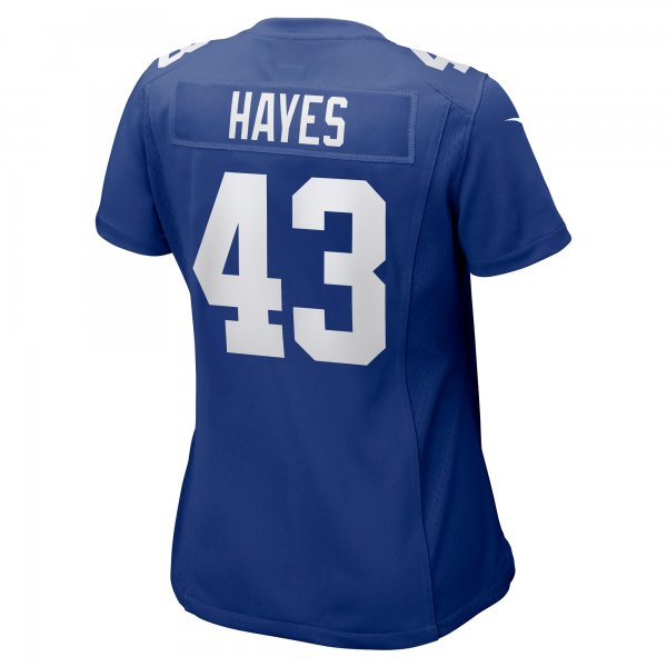 Women's New York Giants Kaleb Hayes Nike  Royal Team Game Jersey