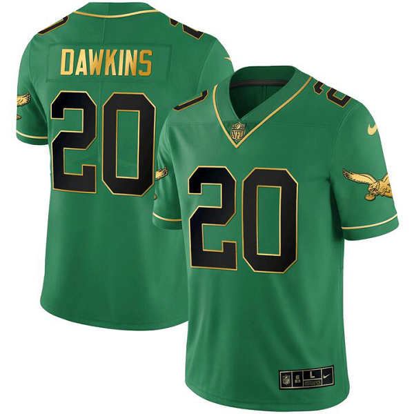 Men's Philadelphia Eagles #20 BRIAN DAWKINS Nike Black Kelly Jersey