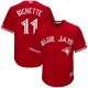 Youth Majestic Toronto Blue Jays #11 Bo Bichette Scarlet Cool Base Alternate NFL Jersey