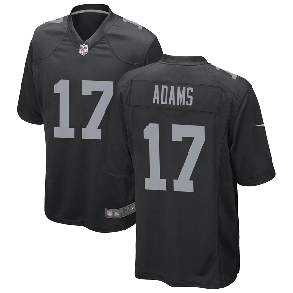 Men's Las Vegas Raiders #17 Davante Adams Game Black Jersey