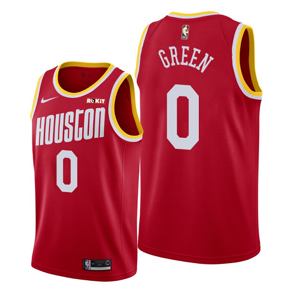 Men's Houston Rockets #0 Jalen Green Red 2021 NBA Draft Jersey