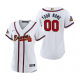 Women's Custom Atlanta Braves White 2022 Gold Program MLB Jersey