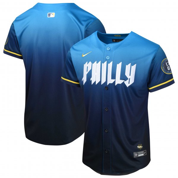 Youth Philadelphia Phillies  Nike Blue 2024 City Connect Limited Jersey