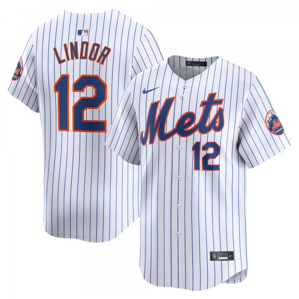 Youth New York Mets Francisco Lindor Nike White Home Limited Player Jersey