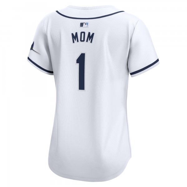 Women's Tampa Bay Rays Nike White #1 Mom Home Limited Jersey