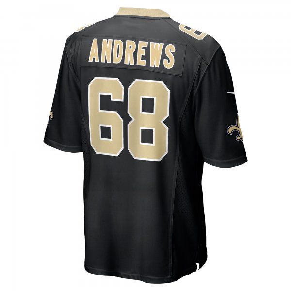 Men's New Orleans Saints Josh Andrews Nike Black Game Player Jersey