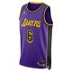 Unisex Los Angeles Lakers LeBron James Jordan Brand Purple Swingman Jersey - Statement Edition