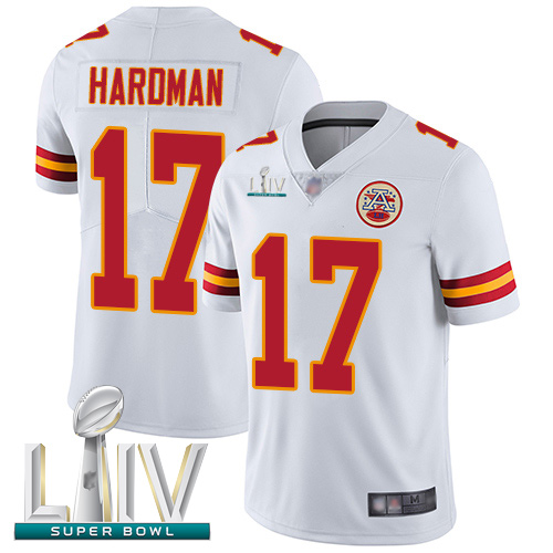 Kansas City Chiefs #17 Mecole Hardman White Super Bowl LIV Bound Men's Stitched NFL Vapor Untouchable Limited Jersey